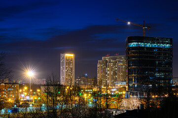 City at Night. Russia, Moscow 2020.