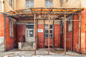 Exterior of old abandoned building