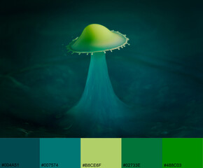 Liquid Drop Art With Color Palette