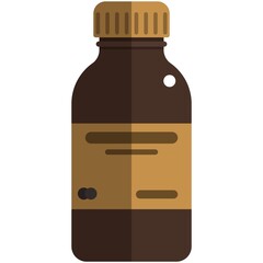 Bottle with medicine vector icon isolated on white