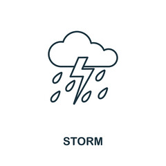 Storm icon. Simple element from natural disaster collection. Creative Storm icon for web design, templates, infographics and more