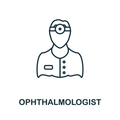 Ophthalmologist icon. Simple illustration from ophthalmology collection. Creative Ophthalmologist icon for web design, templates, infographics and more