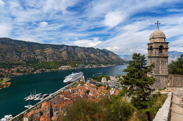 Naklejka na ściany i meble Kotor Bay and Old Town - Montenegro