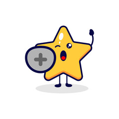 Star protect cute character illustration