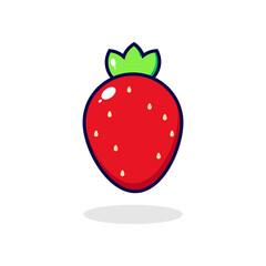 Strawberry cute illustration fresh fruit