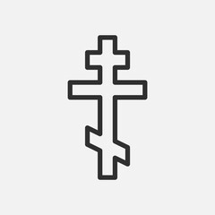 Christian Cross icon logo app, UI. Vector illustration.