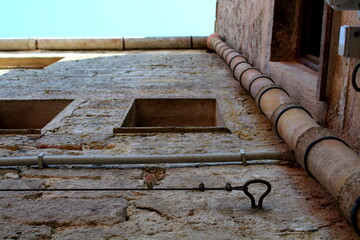 Erice, Italy, August 23, 2017 World Heritage Site, picturesque streets of the historic city