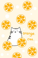 Cartoon orange cat small fresh strip carpet