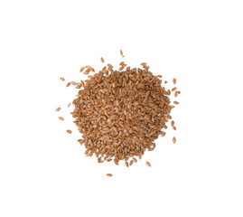 Flax seed or linseed , isolated on white background