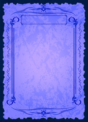 カードゲーム風のフレーム(紫)