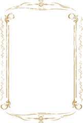 アンティークなカリグラフィーの枠素材(縦)