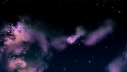 Fototapeta premium night sky and nebulae background