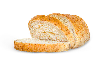 sliced bread slices isolated on white background