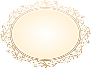 おしゃれな楕円のアンティークなフレーム・枠