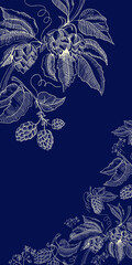 Plant decoration painting vector
