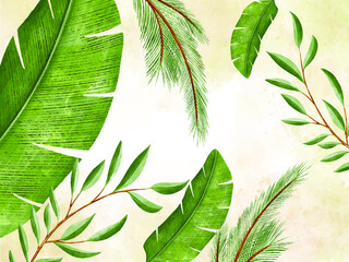 Green plant background carpet design