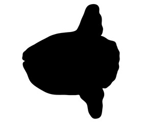 可愛いマンボウのシルエット