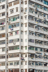 Obraz premium Exterior of high rise resdiential building in Hong Kong city