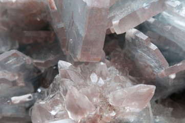 Closeup of the hard crystalline mineral quartz