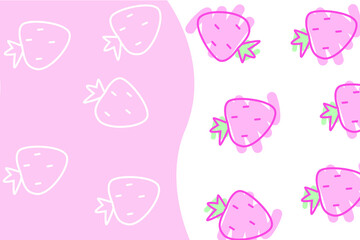 Obraz premium Strawberry element kitchen rug