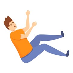 Careless risk man icon. Cartoon of careless risk man vector icon for web design isolated on white background