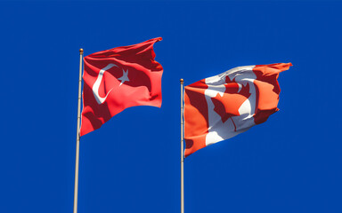 Flags of Turkey and Canada.