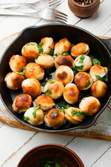 Homemade meat dumplings or pelmeni