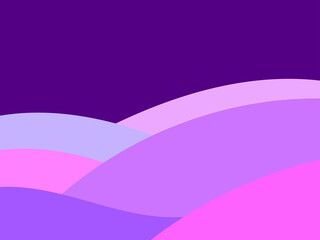 Colorful landscape in a minimalistic style. Plains and mountains, fields and meadows. Typographic boho decor for prints, posters and interior design. Mid-century modern decor. Vector illustration