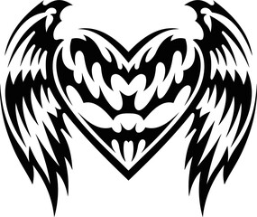 Vector symbol, ornament, tattoo. beautiful vector illustration. Drawings on the body, ancient symbols.	