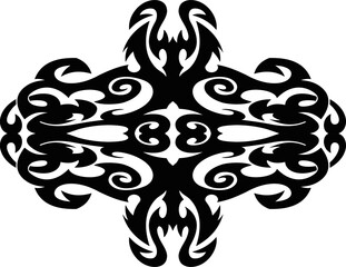 Fototapeta premium Vector symbol, ornament, tattoo. beautiful vector illustration. Drawings on the body, ancient symbols. 
