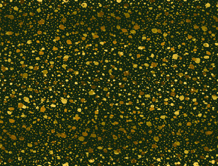 Vector geometric seamless pattern of stone with golden granite or marble chips. Natural drawing for trendy design. Trending background for new year or christmas. Gold dust wallpaper