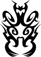 Vector symbol, ornament, tattoo. beautiful vector illustration. Drawings on the body, ancient symbols.	