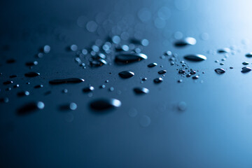 Water drops on dark background