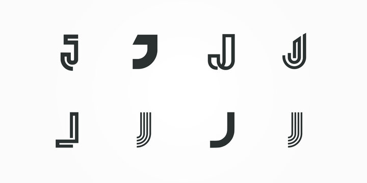 J alphabet letter vector symbol logo
