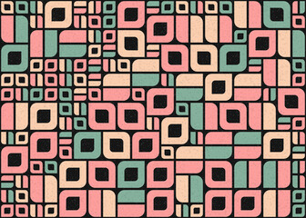 Abstract Geometric Pattern generative computational art illustration