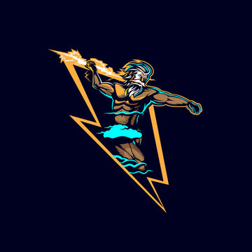 Zeus Lightning Insignia logo vector