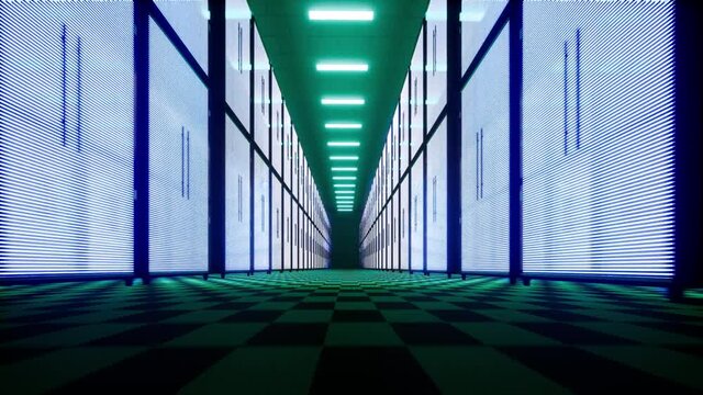 Data center or isp iot High tech background Connection web concept Big data storage Modern equipment 4k