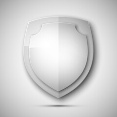 Protected guard shield concept. Safety badge color icon. Privacy colorful banner shield. Security bright label. Defense tag. Presentation shining sticker shape. defense safeguard shield sign