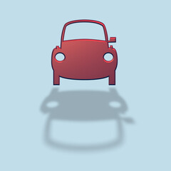 Obraz premium Auto mit Schlagschatten.