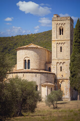 Fototapeta na wymiar Sant'Antimo Abbey, Montalcino, Tuscany, Italy