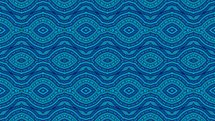 Colorful African fabric - Seamless pattern, illustration 