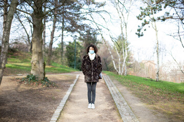 person with a mask in the park