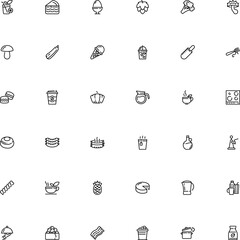 icon vector icon set such as: appliance, fungus, cabbage, fusilli, protein, slice, butcher, butternut, almond, preparation, carrot, cap, soda, instant, brewing, easter, blue, domestic, unhealthy