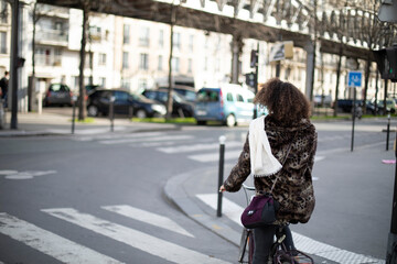 bicycle on the street in the city