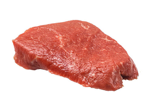 Sirloin Tip Side Steak Raw Beef Steak On A White Background. Isolated.