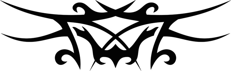 Vector symbol, ornament, tattoo. beautiful vector illustration. Drawings on the body, ancient symbols.	