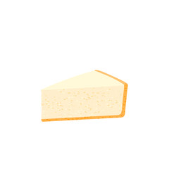 Cheesecake slice. Vector illustration cartoon flat icon isolated on white background.