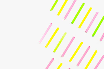 counting sticks on white background 