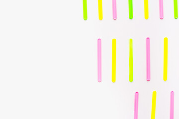 counting sticks on white background 