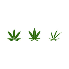 Set icon of Cannabis vector. Cannabis leaf logo.